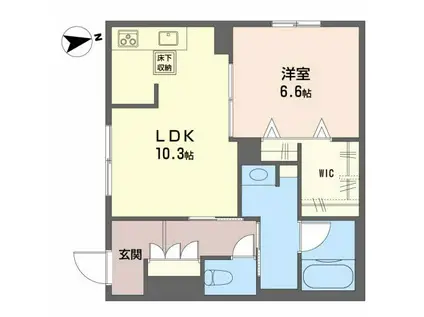 ベレオ22(1LDK/1階)の間取り写真
