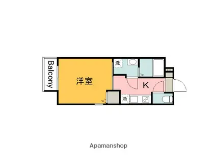 PLEIN SOLEIL 東霞町(1K/1階)の間取り写真