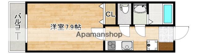 アレフガルド府中(1K/1階)の間取り写真
