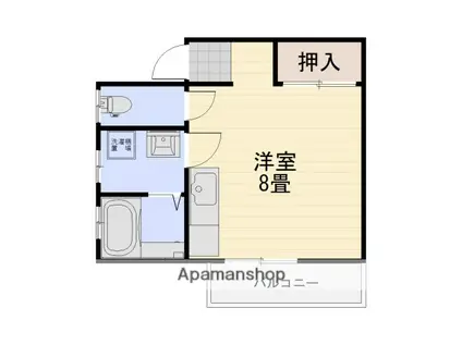 リブレ山本(ワンルーム/2階)の間取り写真