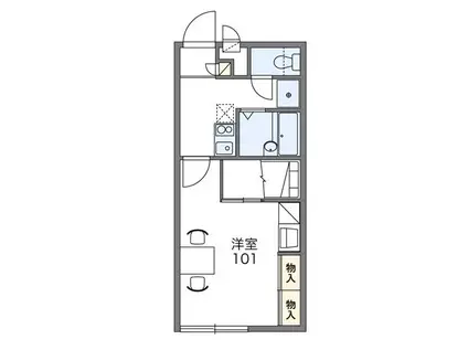 レオパレスアクシス(1K/1階)の間取り写真