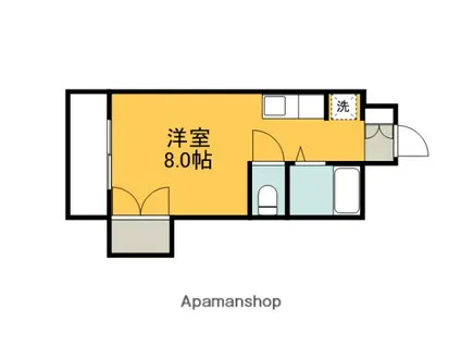 益井ビル(ワンルーム/3階)の間取り写真