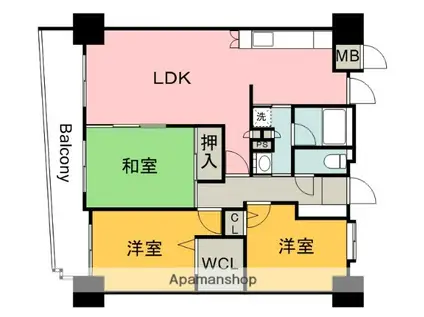 JCITY古市駅前(3LDK/3階)の間取り写真