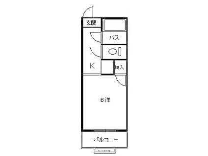 ネオデラサンテ(1K/3階)の間取り写真