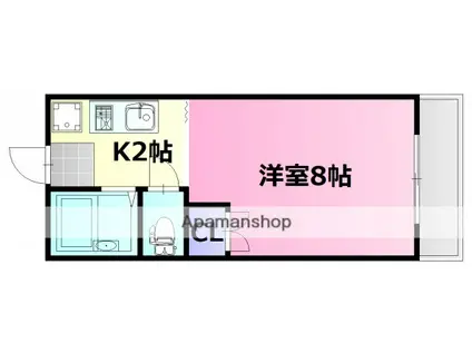 ABODE21(ワンルーム/3階)の間取り写真