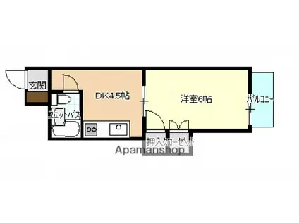 第2沖田ビル(1DK/4階)の間取り写真