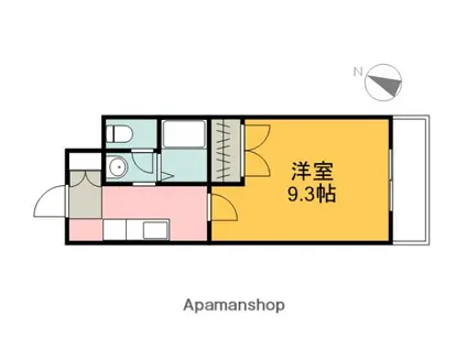 メゾン高取(1K/2階)の間取り写真