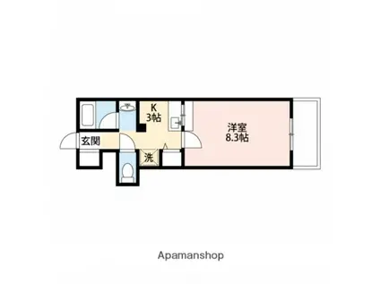 フォートレス(1K/2階)の間取り写真