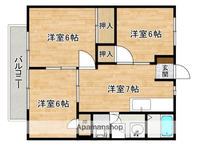 ニューシティ久保田(3DK/2階)の間取り写真
