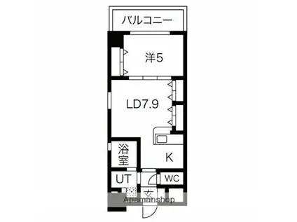 リーベングランツ平和大通(1LDK/11階)の間取り写真