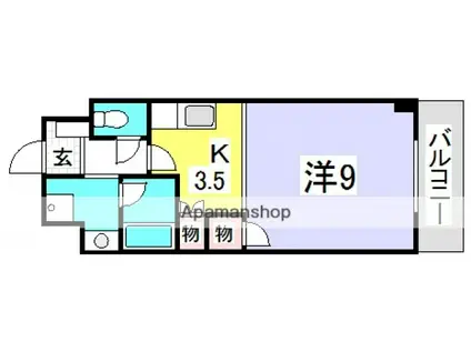 クロスデータビル73(1K/5階)の間取り写真