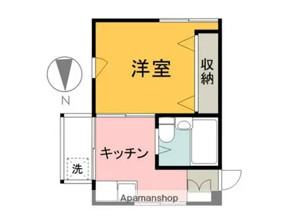 WINDY1990(1DK/5階)の間取り写真