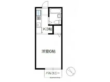 サンライフ三宅(1K/1階)の間取り写真