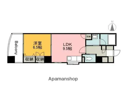 メゾン・ド・ピュア(1LDK/5階)の間取り写真