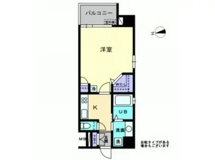 パークフラッツ土橋(1K/12階)の間取り写真