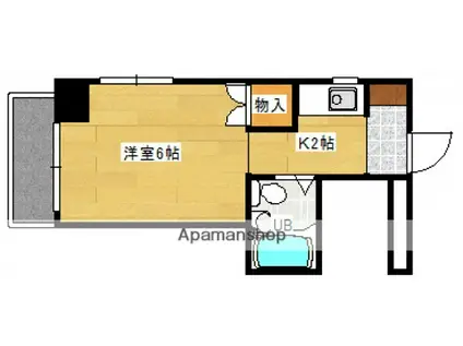 柴崎舟入ビル(ワンルーム/8階)の間取り写真
