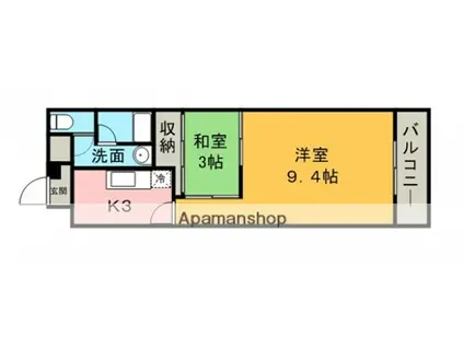 クレベール相原(2K/2階)の間取り写真