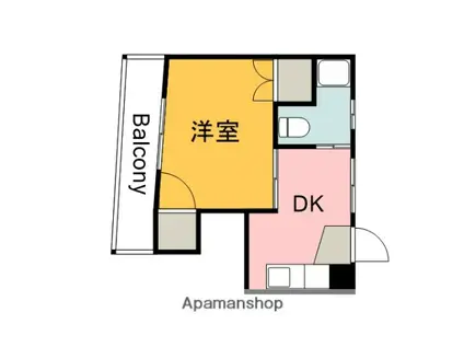 CALM楠木六番館(1DK/4階)の間取り写真