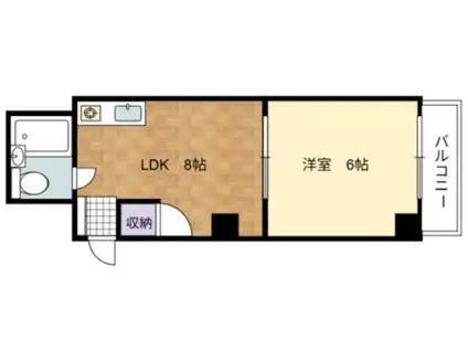 横田ビル(1LDK/7階)の間取り写真
