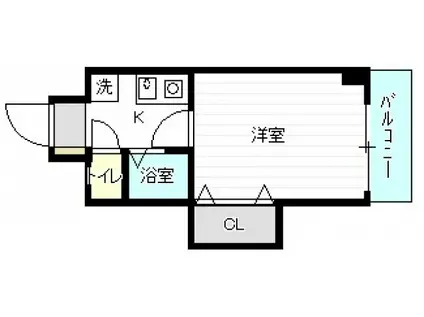 コーポ倉本(1K/4階)の間取り写真