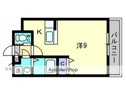 J・GRACE堺町(1K/5階)の間取り写真