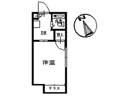 フローラル光南(1K/1階)の間取り写真