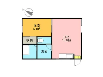 フォーブル大宮(1LDK/1階)の間取り写真