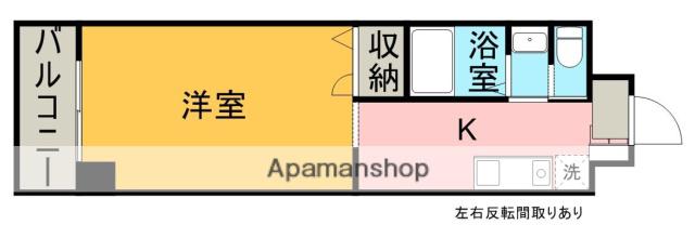 シャトー広島(1DK/7階)の間取り写真