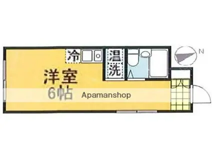 シャルム舟入Ⅱ(ワンルーム/2階)の間取り写真