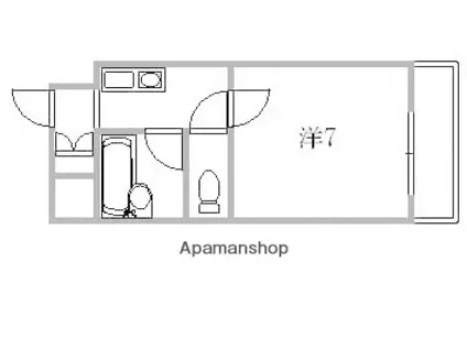 Fビル井口(1K/3階)の間取り写真