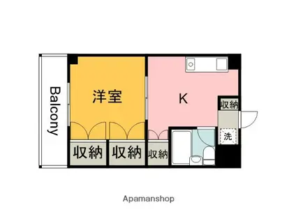 グレース天満(1K/3階)の間取り写真