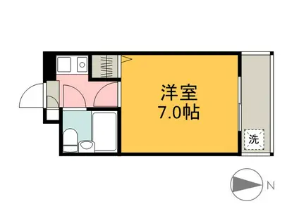 M&Mビル(1K/4階)の間取り写真