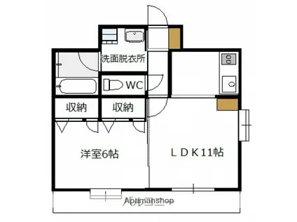 AD・GRAYSⅡ(1LDK/3階)の間取り写真