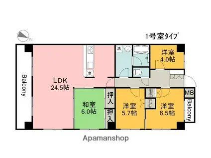 ニューメゾン古江(4LDK/2階)の間取り写真