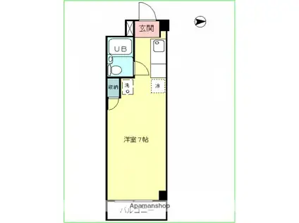 メゾン山下(ワンルーム/5階)の間取り写真