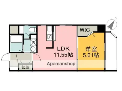 西蟹屋K.K(1LDK/5階)の間取り写真