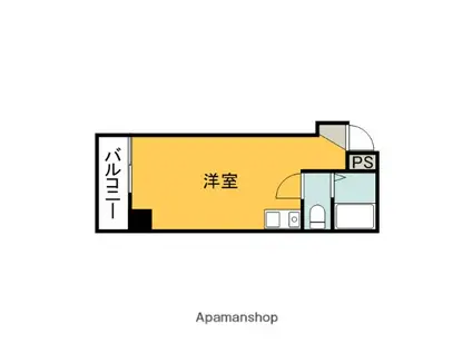 アクアコート宇品(ワンルーム/6階)の間取り写真