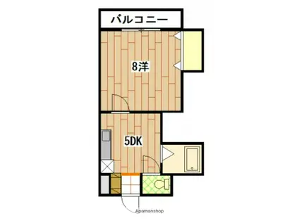 広島畳材6ビル(1DK/5階)の間取り写真