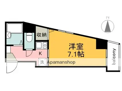 ソフィアコート住吉(1K/6階)の間取り写真