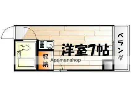 サンシャイン舟入本町(ワンルーム/5階)の間取り写真