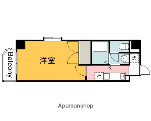 西広島ビレッジ(1K/2階)の間取り写真