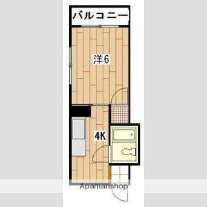 外尾ビル(1K/3階)の間取り写真