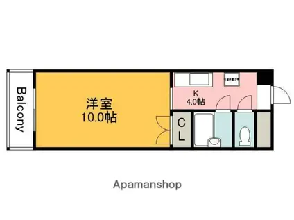YZBLD大町東(1K/1階)の間取り写真
