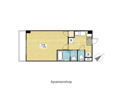 ネッサンスK(1K/2階)の間取り写真