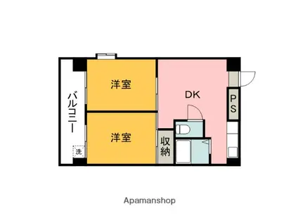第3柴田ビル(2DK/4階)の間取り写真