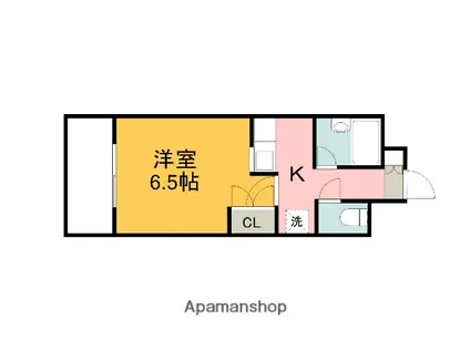 エステートベネフィット5フルタ(1K/4階)の間取り写真