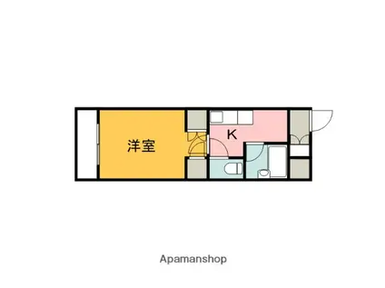 フレンズ(1K/4階)の間取り写真