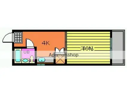 第2浜村ビル(1K/3階)の間取り写真