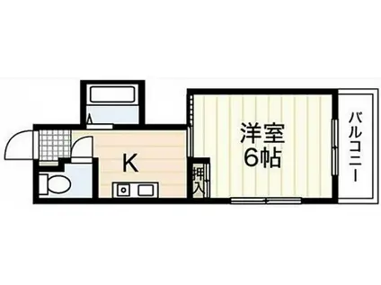 ヴィラ千田(1K/1階)の間取り写真