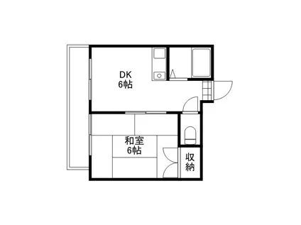 タイキョウビル(1K/3階)の間取り写真